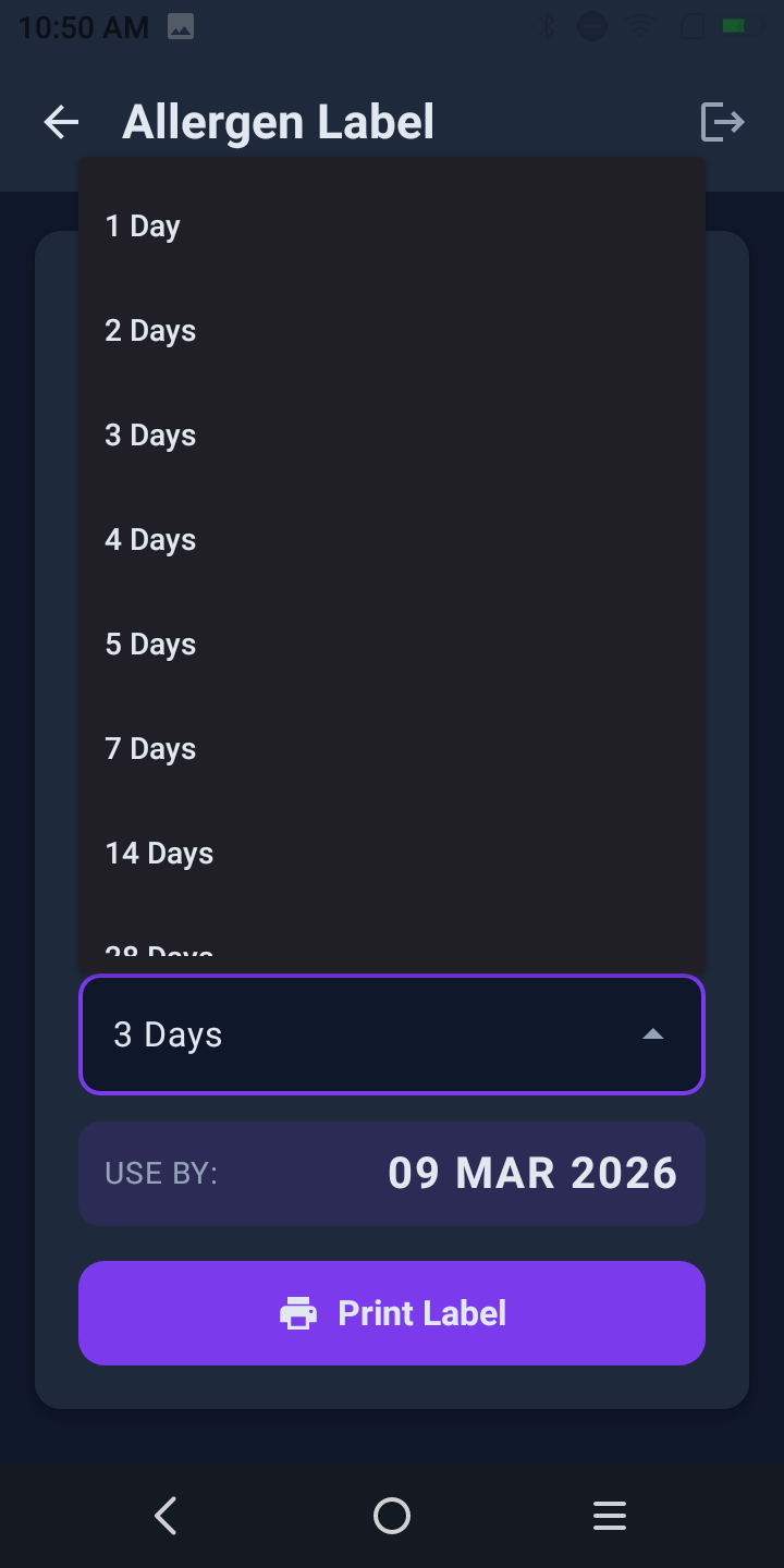 Use within days picker